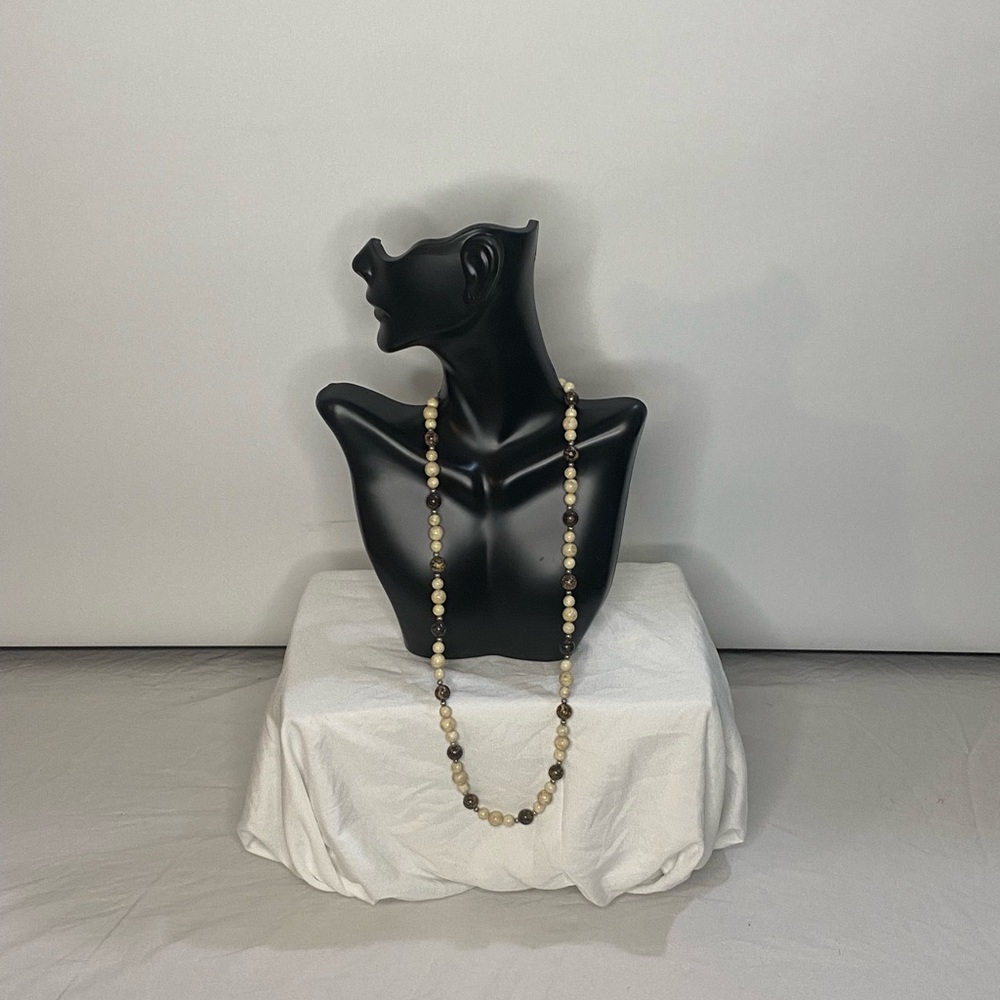 Brown Stoned Beaded Necklace statement piece